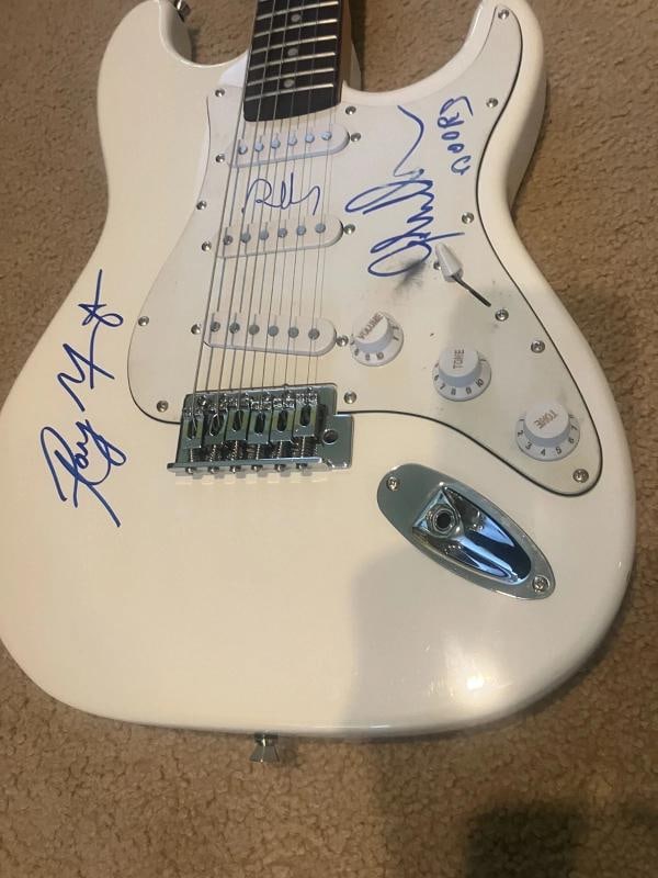 THE DOORS: Ray Manzarek, Robby Krieger & John Densmore Signed Guitar (PSA LOA) - 5