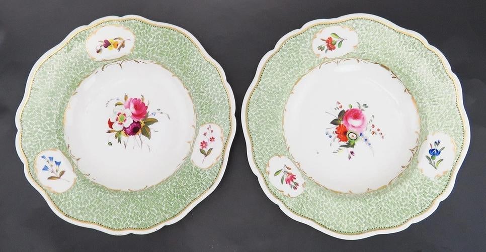 10 Antique 19th Century Chamberlain's Worcester Porcelain Soup/Cereal Bowls - 3