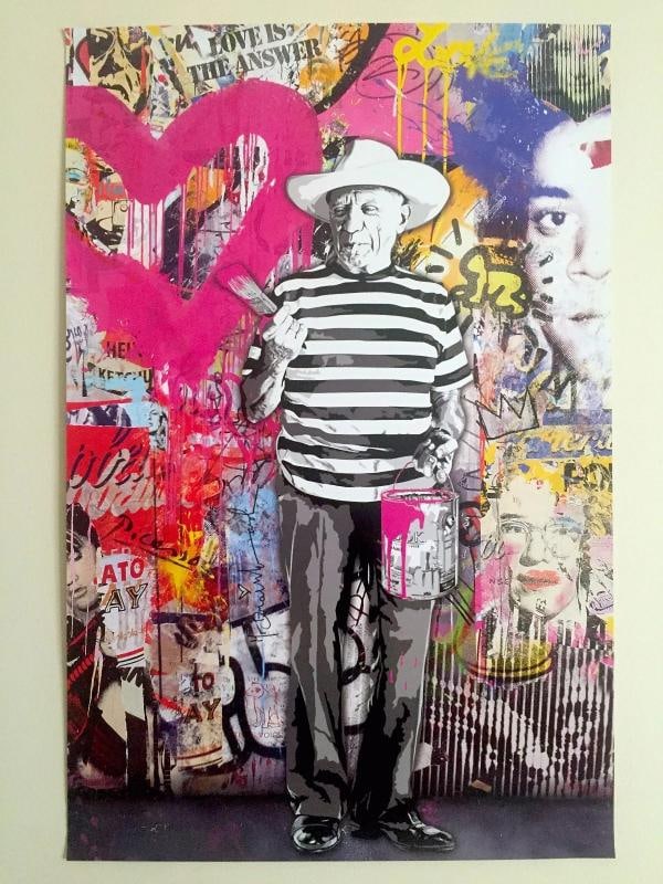 MR. BRAINWASH RARE AUTHENTIC LITHOGRAPH PRINT POP ART POSTER~(23" W X 35" H): Condition: Used,Artist: Mr. Brainwash,Unit of Sale: Single-Piece Work,Size: Medium (up to 36in.),Signed: No,Color: Multi-Color,Date of Creation: 2000-Now,Product: Poster,Framing: Unframed,Subject: