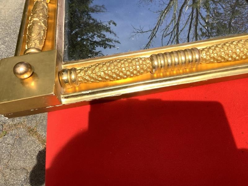 Rare Antique American Classical Gilt Pier Mirror 1800s ~(40"H x 25"W x 4"L) - 10