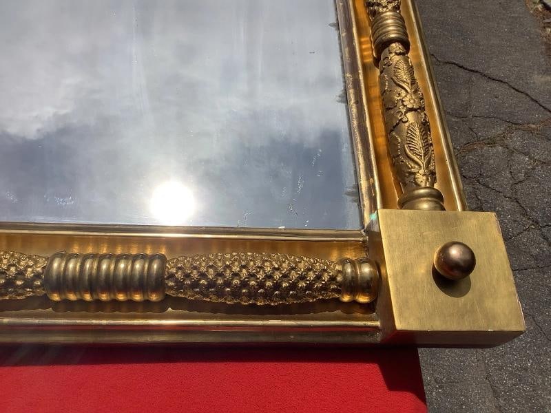 Rare Antique American Classical Gilt Pier Mirror 1800s ~(40"H x 25"W x 4"L) - 5