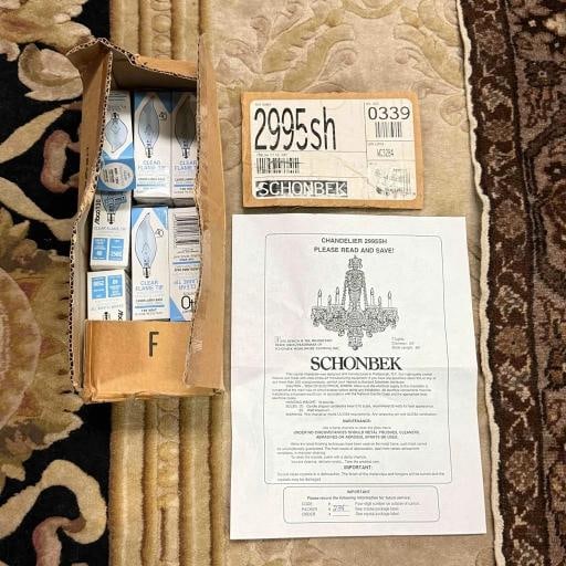 NEW NWT Schonbek 2995Sh Sterling Collection 7-Light Crystal Chandelier Georgian - 4