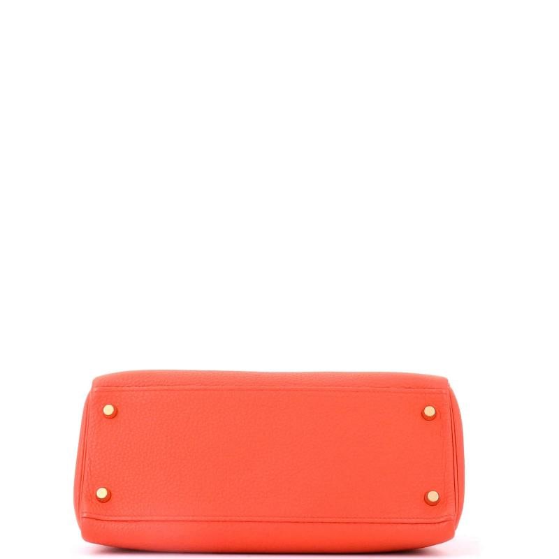 Hermes Kelly Handbag Orange Togo with Gold Hardware 28 - 5