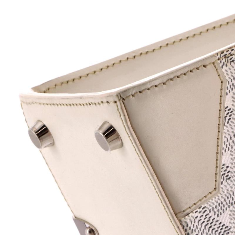 Goyard Structured Saigon Top Handle Bag Coated Canvas with Leather Mini - 6