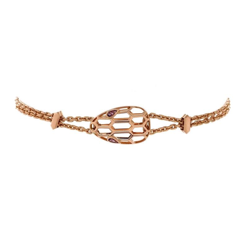 Bvlgari Serpenti Seduttori Chain Bracelet 18K Rose Gold with Amethyst: Condition: Pre-owned - Good,Brand: Bvlgari,Main Stone: Amethyst,Metal: 18K Rose Gold,Metal Purity: 18K,Style: Chain,Type: Bracelet,Color: Rose Gold,Material: 18K Rose Gold, Amethyst