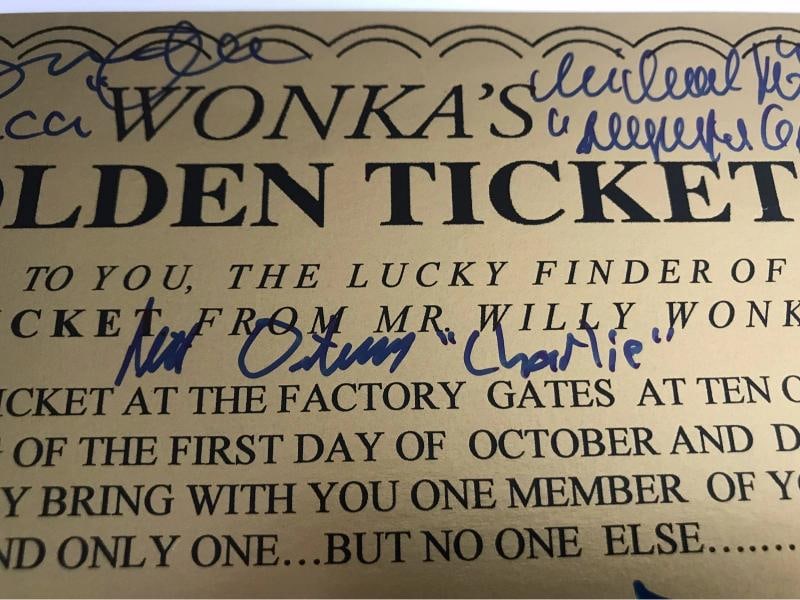 Willy Wonka All Kids x5 Signed Framed Golden Ticket JSA COA Autograph Movie Cast - 6