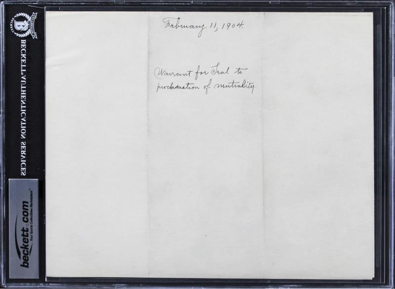 Theodore Roosevelt Signed 8x10 1904 Letter On Official WH Letterhead BAS Slabbed - 5