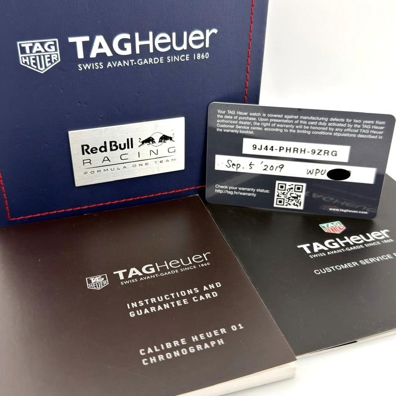 Tag Heuer Carrera Red Bull CAR2A1N.FT6100 45mm Blue Skeleton Dial Box Papers - 15