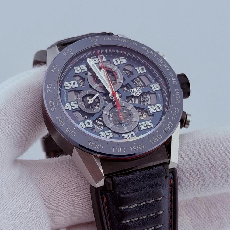 Tag Heuer Carrera Red Bull CAR2A1N.FT6100 45mm Blue Skeleton Dial Box Papers - 6