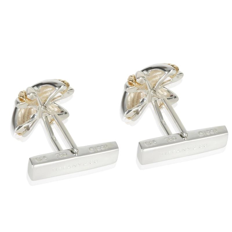 Tiffany & Co. Yellow Gold & Sterling Silver Vintage 1992 Signature X Cufflinks - 3