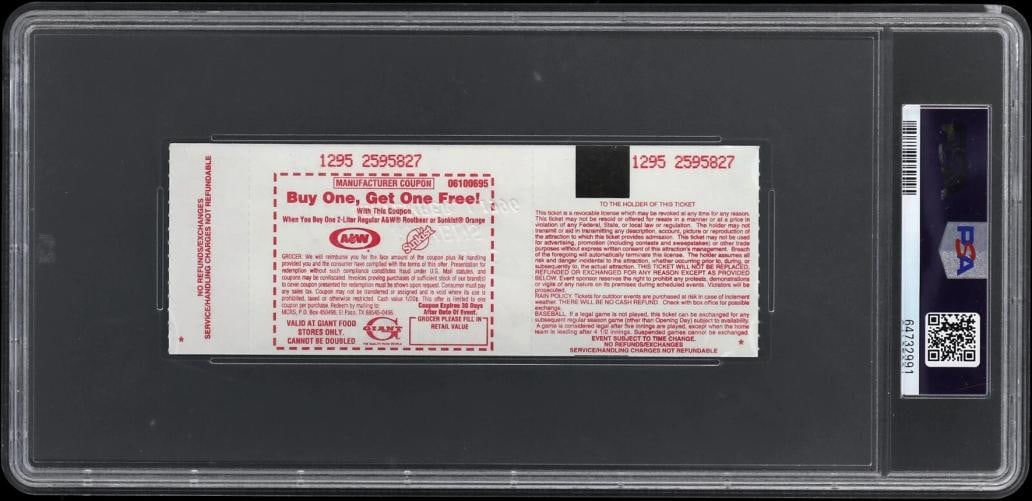 Ray Lewis Signed NFL Debut Full Ticket PSA DNA Auto 10 GEM MINT - 2
