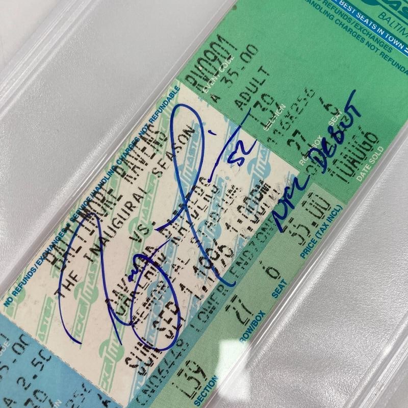 Ray Lewis Signed NFL Debut Full Ticket PSA DNA Auto 10 GEM MINT - 6