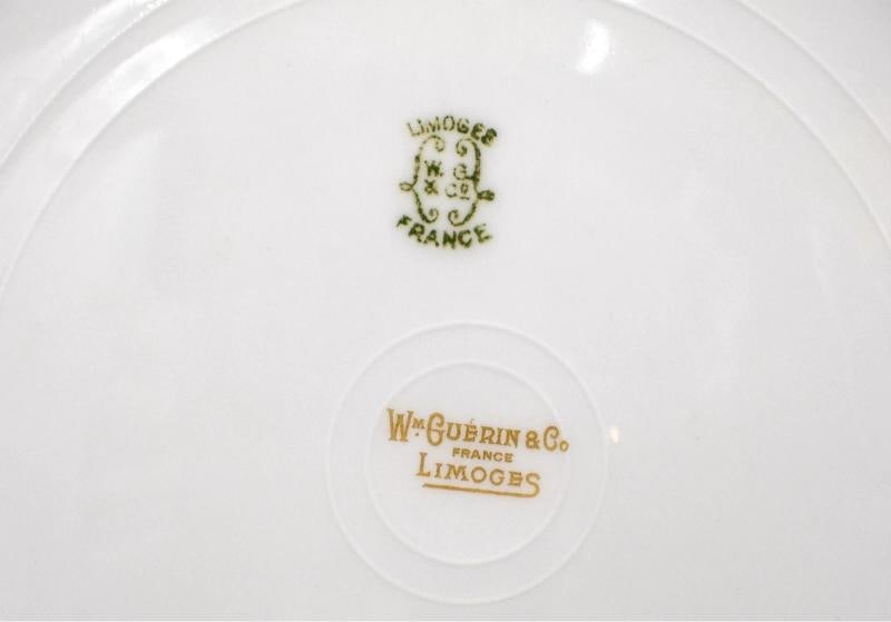 12 Large 11 Inch Hand Painted Limoges Wm. Guerin Dwyer Plates, Circa 1940 - 6