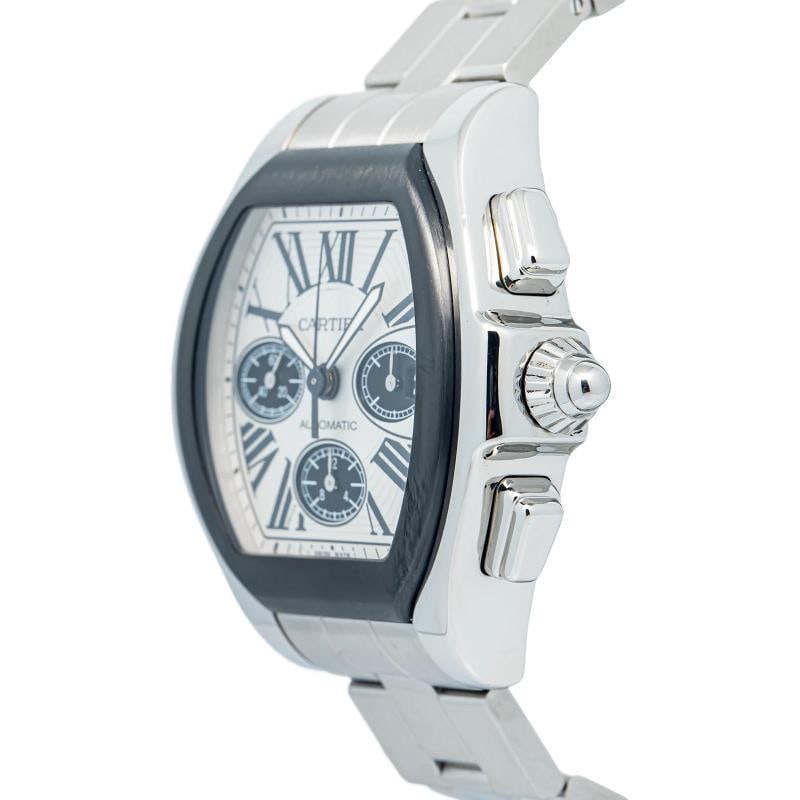 Cartier Roadster De W6206020 SS White Dial Quartz Men's Watch 44mm - 3