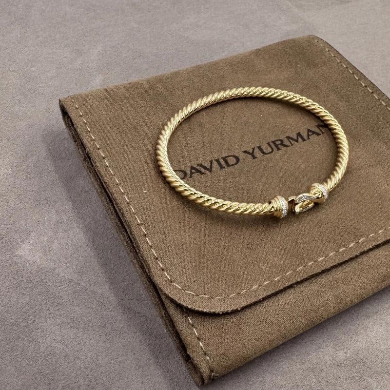 David Yurman Buckle CablespiraÃ‚Â® Bracelet in 18K YG w/ Diamonds 3.5mm size-M - 2