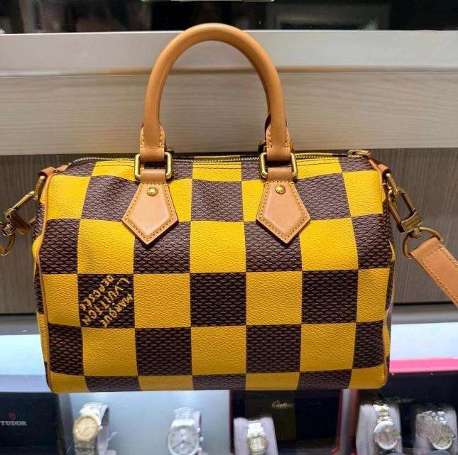 Louis Vuitton Damier Pop Speedy BandouliÃƒÂ¨re 25 in Jaune Mat (2024) - 7