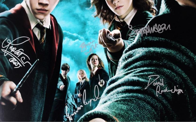 Harry Potter (9) Watson, Radcliffe, Grint +6 Signed & Framed 27x40 Poster PSA - 2