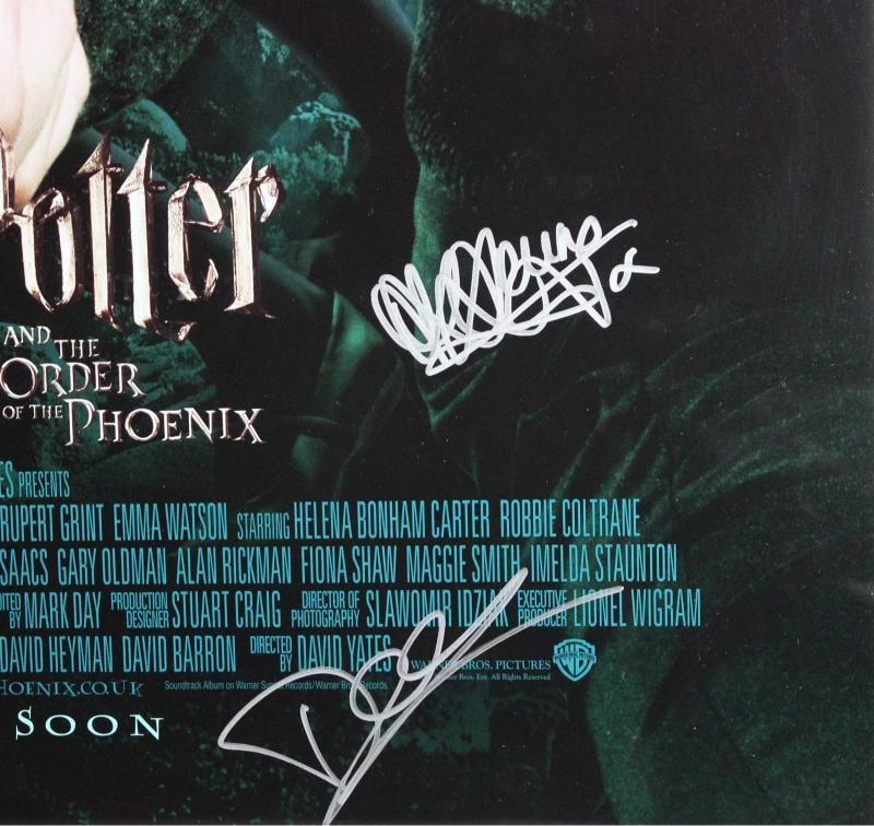 Harry Potter (9) Watson, Radcliffe, Grint +6 Signed & Framed 27x40 Poster PSA - 4