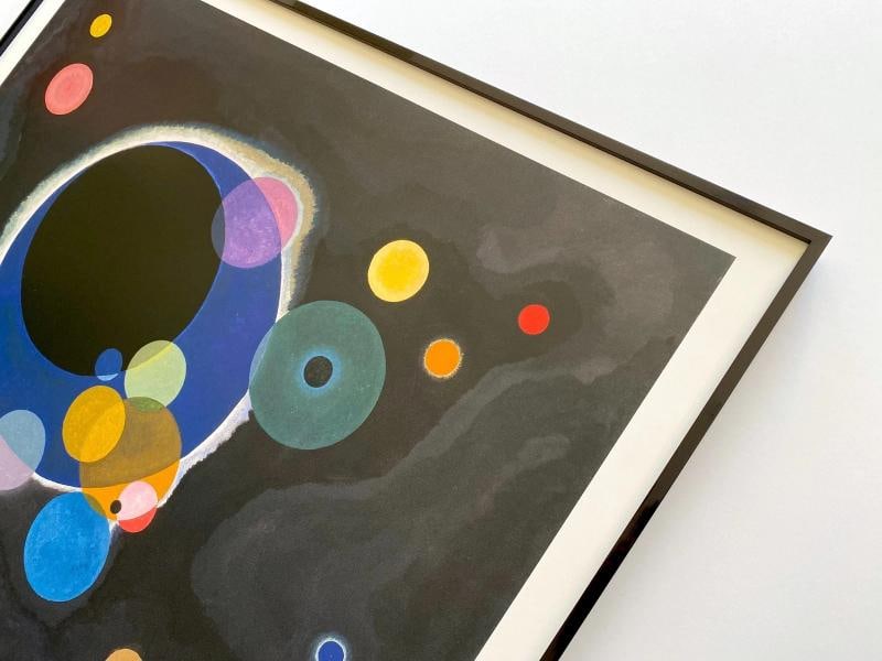 VASILY KANDINSKY MODERNIST LITHOGRAPH PRINT FRAMED MUSEUM POSTER "CIRCLES" 1926 - 10