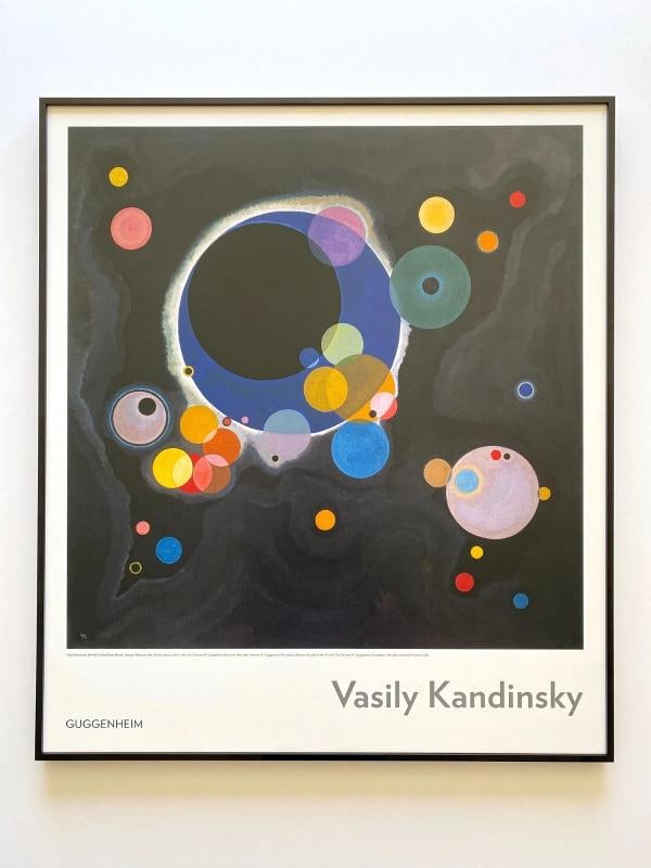 VASILY KANDINSKY MODERNIST LITHOGRAPH PRINT FRAMED MUSEUM POSTER "CIRCLES" 1926 - 2