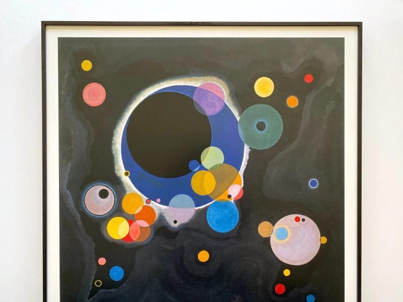 VASILY KANDINSKY MODERNIST LITHOGRAPH PRINT FRAMED MUSEUM POSTER "CIRCLES" 1926 - 3