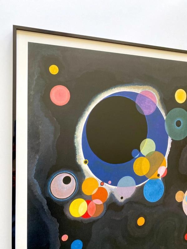 VASILY KANDINSKY MODERNIST LITHOGRAPH PRINT FRAMED MUSEUM POSTER "CIRCLES" 1926 - 5