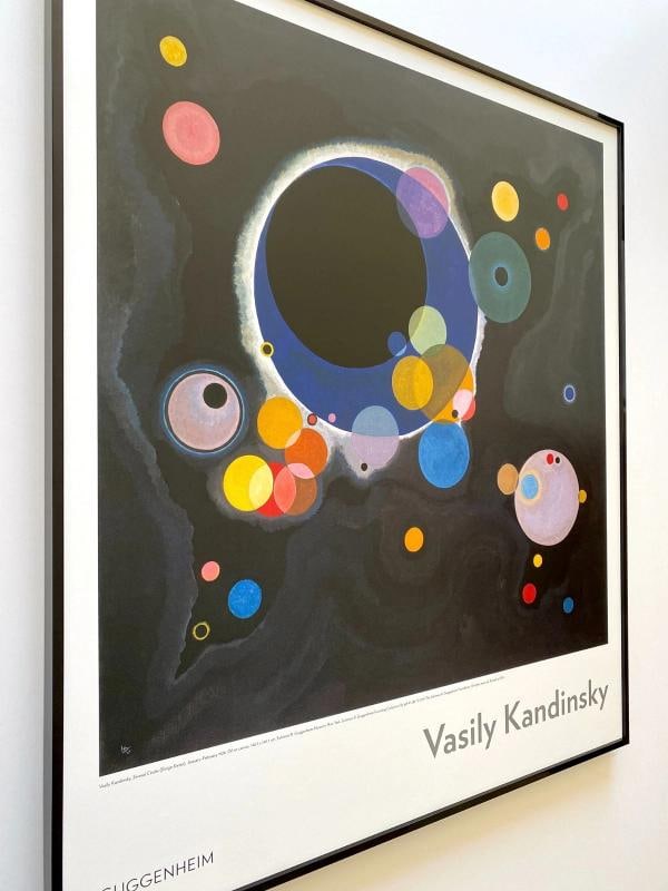 VASILY KANDINSKY MODERNIST LITHOGRAPH PRINT FRAMED MUSEUM POSTER "CIRCLES" 1926 - 7