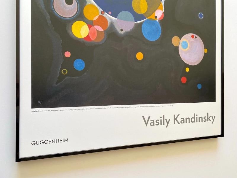 VASILY KANDINSKY MODERNIST LITHOGRAPH PRINT FRAMED MUSEUM POSTER "CIRCLES" 1926 - 8