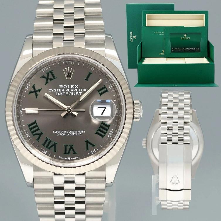 2026 NEW PAPERS Rolex DateJust 36mm Wimbledon Stick 126234 Steel Jubilee Watch: Condition: New with box and papers: This item is brand new and has never been worn. It still has the original packaging. ,Brand: Rolex,Department: Men,Type: Wristwatch,Country of Origin: Switzerland