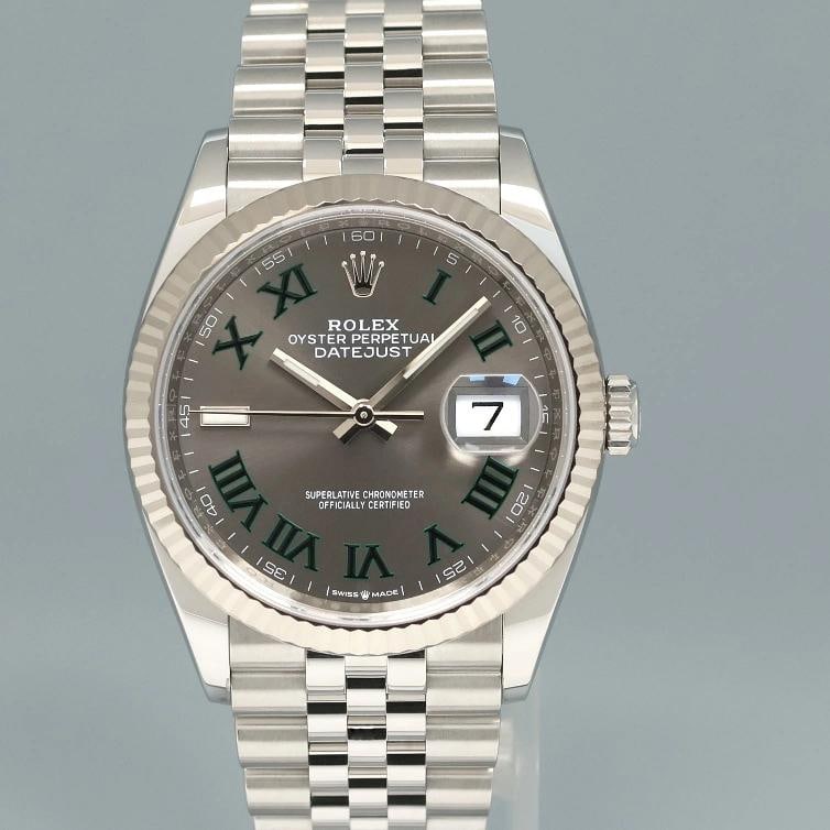 2026 NEW PAPERS Rolex DateJust 36mm Wimbledon Stick 126234 Steel Jubilee Watch - 2