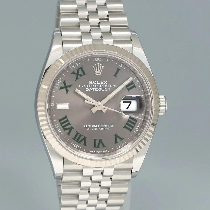 2026 NEW PAPERS Rolex DateJust 36mm Wimbledon Stick 126234 Steel Jubilee Watch - 3