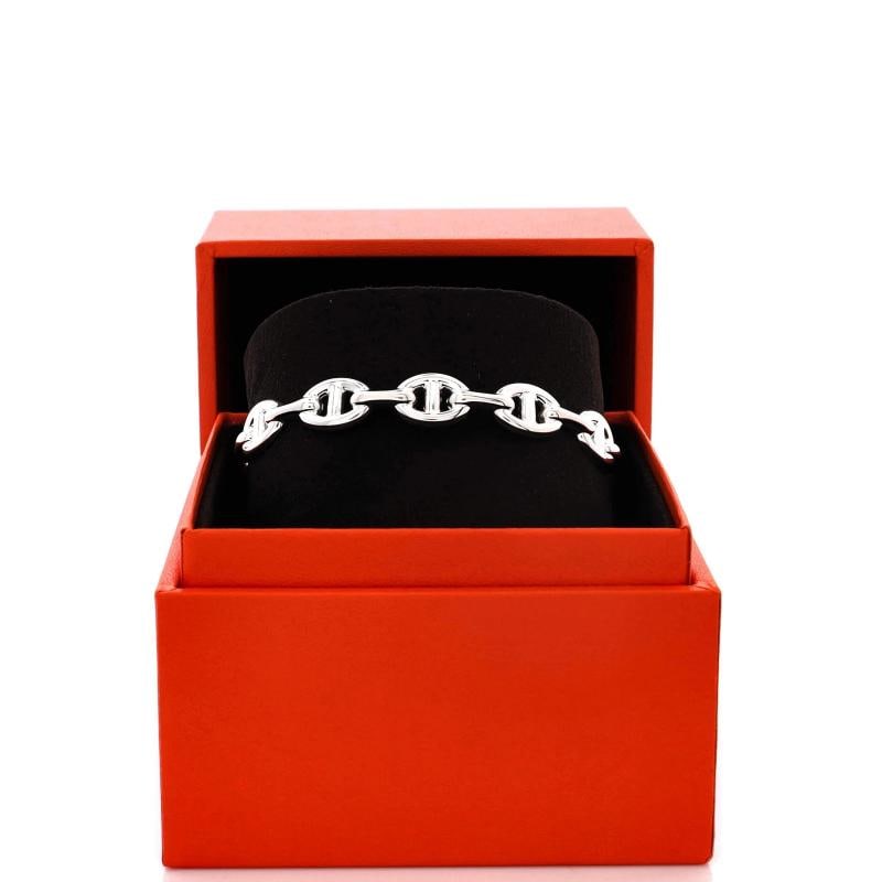 Hermes Chaine d'Ancre Enchainee Cuff Bracelet Sterling Silver Medium - 2