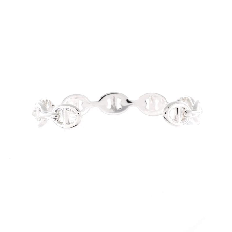 Hermes Chaine d'Ancre Enchainee Cuff Bracelet Sterling Silver Medium - 3