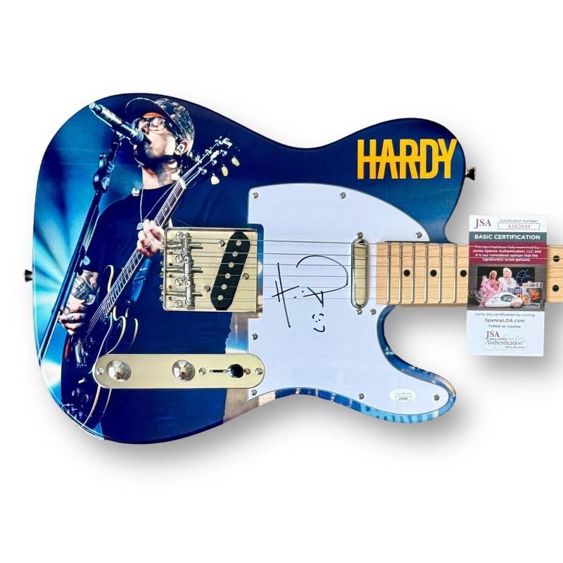 Hardy Signed Guitar Custom 1/1 Graphics JSA COA Michael Hardy One Beer: Industry: Music,Signed: Yes,Autograph Authentication: James Spence (JSA),Original/Reproduction: Original,Country of Origin: United States