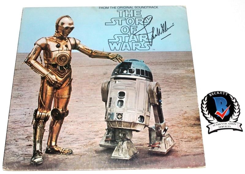 JOHN WILLIAMS SIGNED STORY STAR WARS MOVIE SOUNDTRACK RECORD ALBUM BECKETT COA (1 of 5)