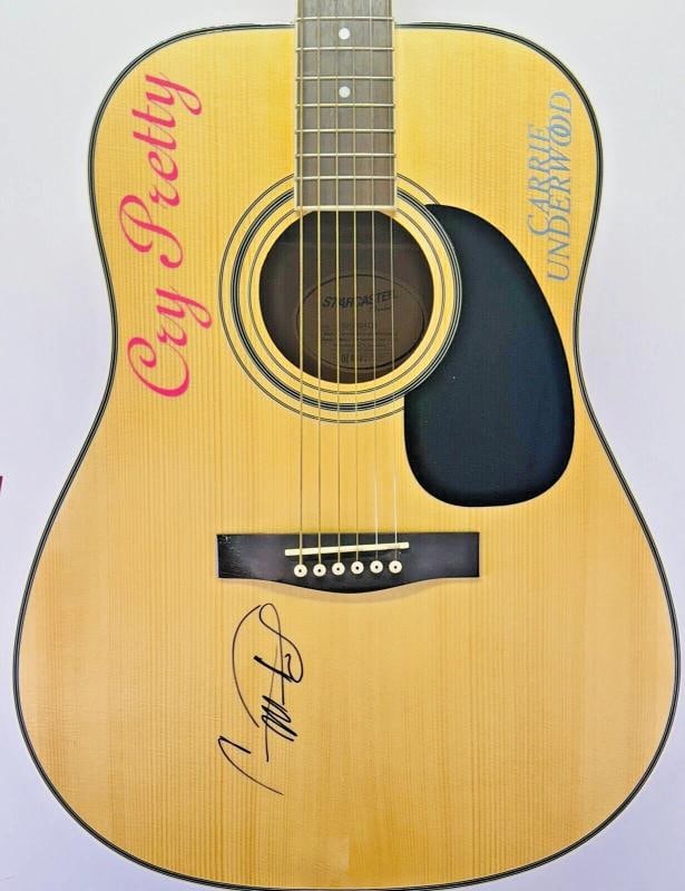 CARRIE UNDERWOOD Signed Fender Acoustic Guitar Autograph JSA LOA Cry Pretty: Industry: Music,Signed: Yes,Autograph Authentication: James Spence (JSA),Original/Reproduction: Original,Country of Origin: United States