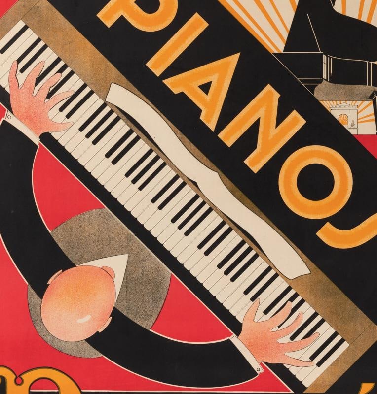 Original Vintage Poster - Piano Daude - Music Instrument - Musician - Paris 1926 - 4