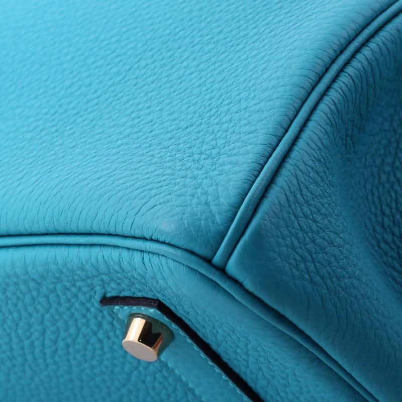 Hermes Birkin Handbag Blue Togo with Gold Hardware 35 - 8