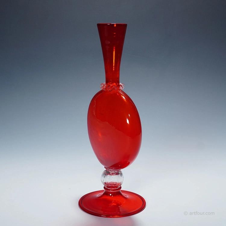 Vetro Soffiato Glass Vase by Vittorio Zecchin for Venini Murano ca. 1950 - 2