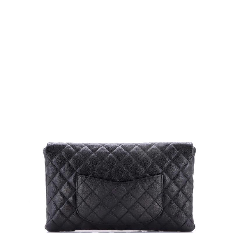 Chanel Classic Flap Clutch Quilted Caviar - 3