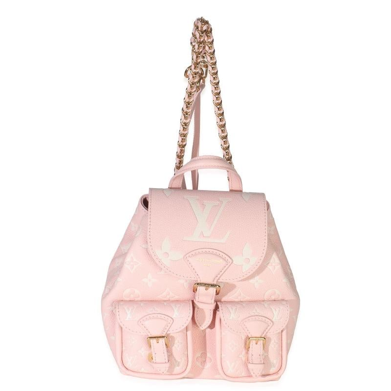 Louis Vuitton Pink Opale Monogram Empreinte Backup Backpack: Condition: Pre-owned - Good,Country of Origin: France,Dimensions: 7 x 9 x 4.5,Handbag Accessories: Dustbag,Bag Width: 7 in,Bag Depth: 4.5 in,Bag Height: 9 in,Department: Unisex,Style:
