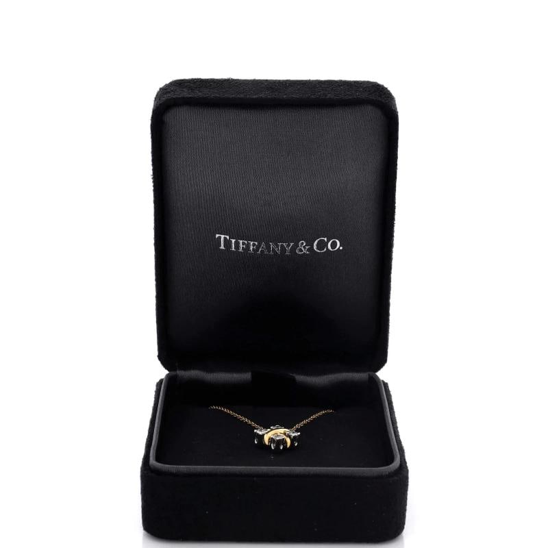 Tiffany & Co. Schlumberger Lynn Pendant Necklace 18K Yellow Gold and Platinum - 2