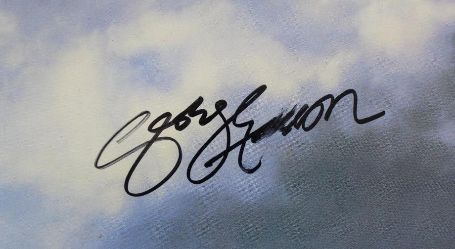 George Harrison Authentic Signed Cloud Nine Album Cover JSA - 2