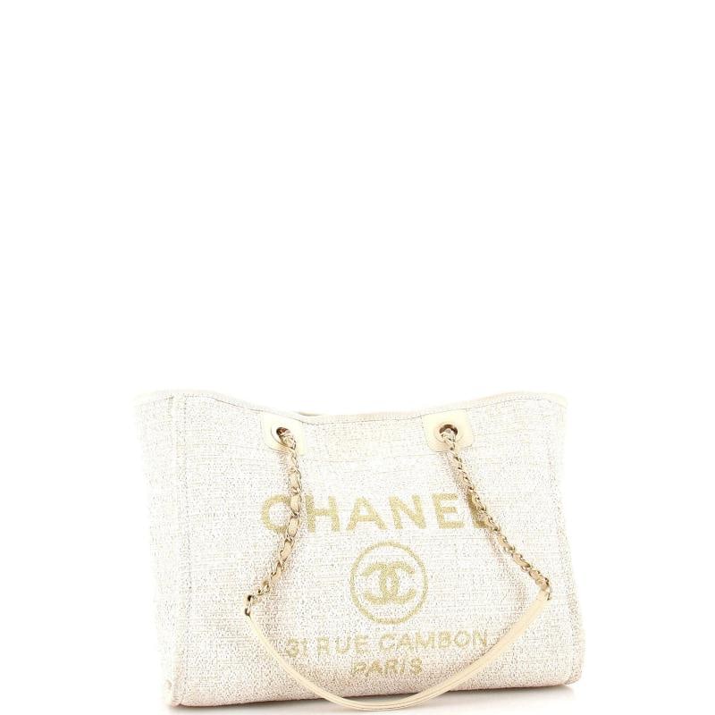 Chanel Deauville Tote Raffia with Glitter Detail Small - 2