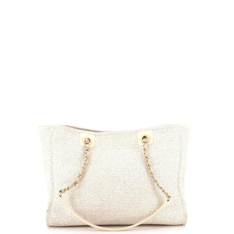 Chanel Deauville Tote Raffia with Glitter Detail Small - 3