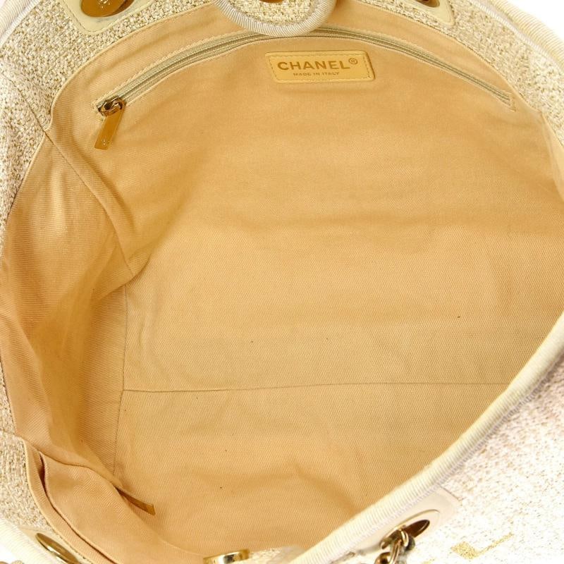 Chanel Deauville Tote Raffia with Glitter Detail Small - 5