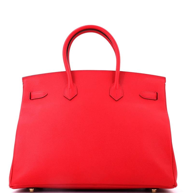 Hermes Birkin Handbag Red Epsom with Gold Hardware 35 - 4