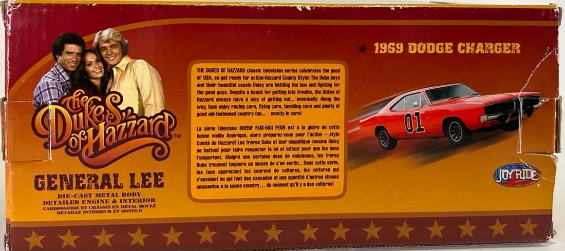 WOPAT BACH SCHNEIDER 1:25 Signed Chrome General Lee Dukes of Hazzard Car JSA COA - 3