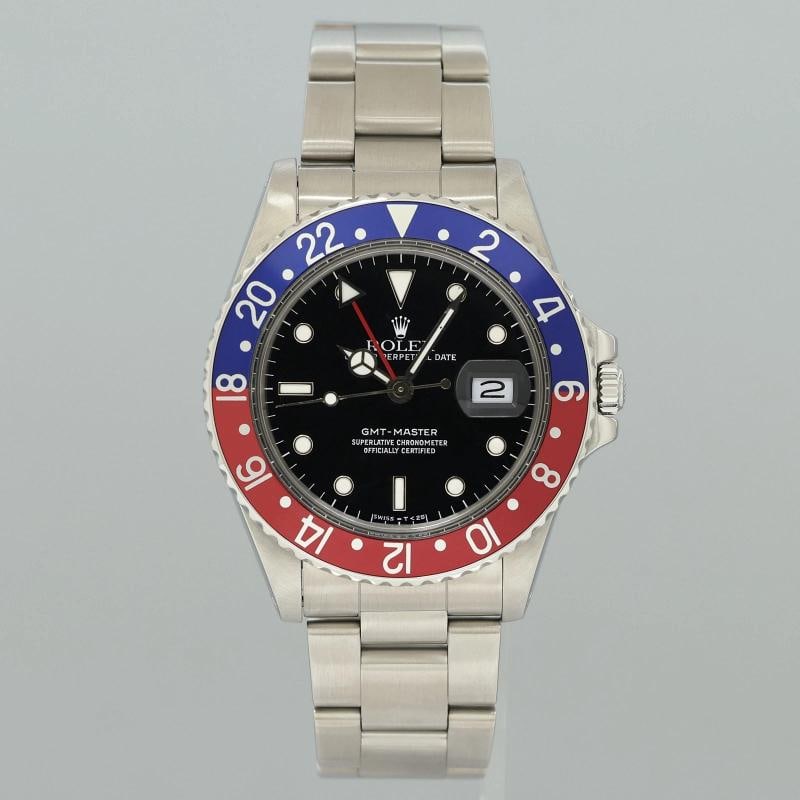 1988 MINT Rolex GMT-Master Pepsi Blue Red 40mm Steel 16750 Watch Box - 2