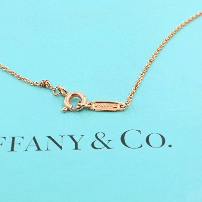 Tiffany & Co. Rose Gold Diamond Bow Pendant 18K - 7